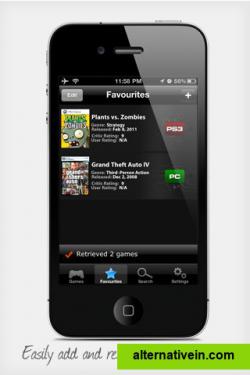Easily add and remove favourite games