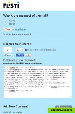 Embedding options, poll created (Step 2)