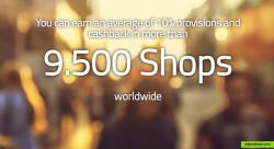 Cashback in more than 9.500 online-shops