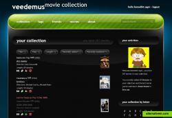 This screenshot shows a movie collection page of veedemus.