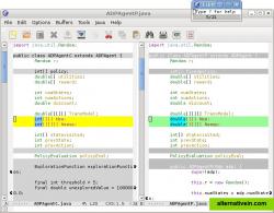 Emacs can compare two files and highlight their differences (M-x ediff)