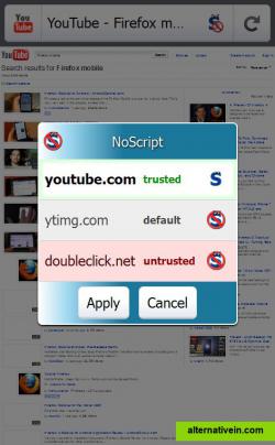 NoScript Anwhere (Firefox Mobile version).