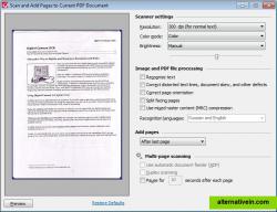 Scan paper document to searchable PDF file