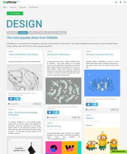 Popular design links on dribble