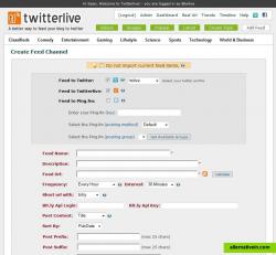 twitterlive add feed page