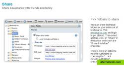 Share bookmarks with friends and family
