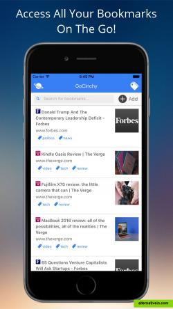 Access all your bookmarks on the go! (iOS)