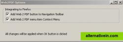 Web2PDF Options