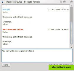 Chat dialog - You can chat like in any other instant messenger.