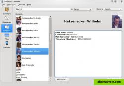 Contact management - You can browse, edit, add and delete contacts.