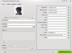 Contact management - Edit contacts on Linux