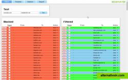 Options page including. Sync options(local and "Negotiator Sync") Default actions. Customization of filters.