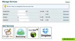 Sync between multiple storage services