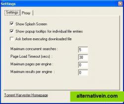 Settings dialog 