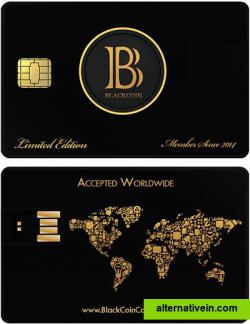 The BlackCoin card. Order yours now, and secure your precious BCs.