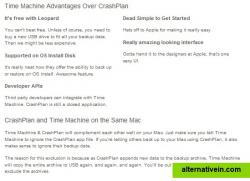 Time Machine Advantages Over CrashPlan