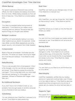 CrashPlan Advantages Over Time Machine