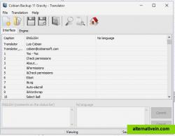 Cobian Backup 11 Translator window