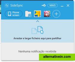 SideSync computer main window.