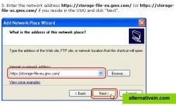 Enter the network address https://storage-file-eu.gmx.com