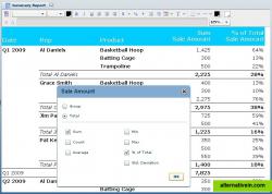 Drag fields in and out of your report to have them automatically grouped and totaled to get answers  on-the-fly.