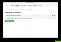 Choose files and folders to backup