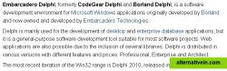 Embarcadero_Delphi, formerly CodeGear Delphi and Borland Delphi