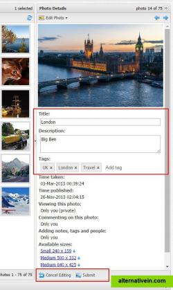 Edit photo details