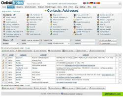 Contacts & Addresses page