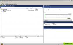 The TeamDrive client user interface in Spaces view. The client was started for the first time, one new Space was created and the first file was uploaded.