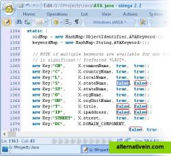 Integral editor. Syntax highlighting. Highlighting of identical fragments of text.