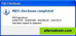 Checksum complete