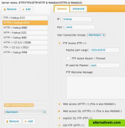 List of example protocols and configurations.