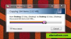 When copying, moving or deleting files, the Nyan Cat appears as the progress bar.