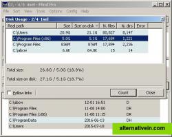 Disk Usage Dialog