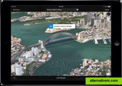 Flyover
See select major metro areas from the air with photo-realistic, interactive 3D views. Explore cities in high resolution as you zoom, pan, tilt, and rotate around the city and its landmarks.