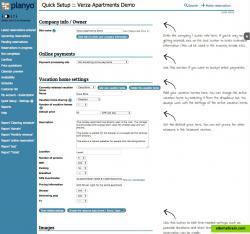 Quick setup - configuration page (part 1)