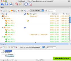 Tasks and categories (release 0.72.0 on Mac OS X)