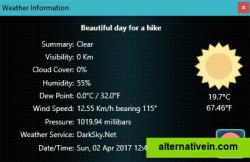 Tag entries with hyper-local weather data.