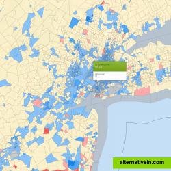 Visualize Census or Marketing data on different levels and find out more about a certain area.