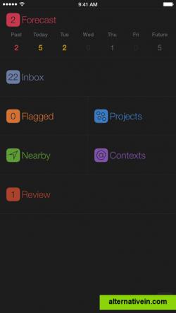 iOS dark theme