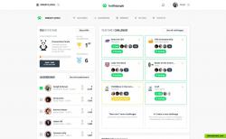 Available challenges and leaderboard.