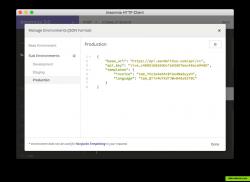 Reuse common variables like API keys using environments. Define them globally or switch between sub-environments for a seamless development/production workflow. 