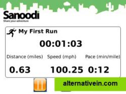 a Pace Screen and a route Summary Screen. Displays your route distance, average Speed, current speed, elevation, pace in time/unit of distance, and total route duration