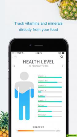 Your vitamin and mineral intake is visible in one simple figure.