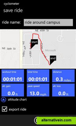 CycloMeter on Windows Phone(5)