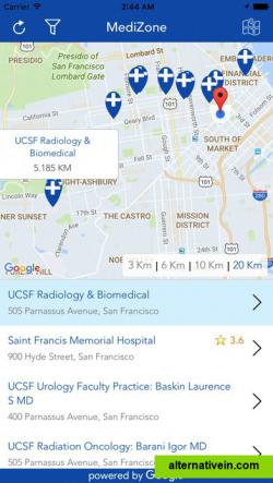 List and map view for doctors around location - iPhone