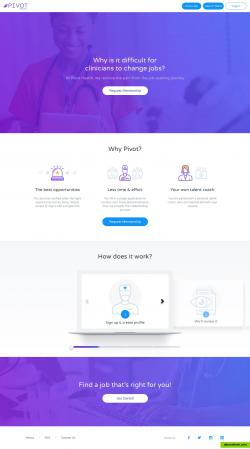 Pivot Health's landing page