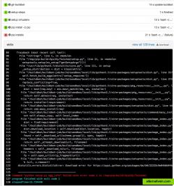 colorful display of the error logs