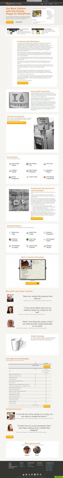 GetMeCooking recipe plugin for WordPress